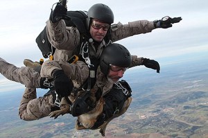 Spanish Army Starts Tandem Flights For Dogs And Owner